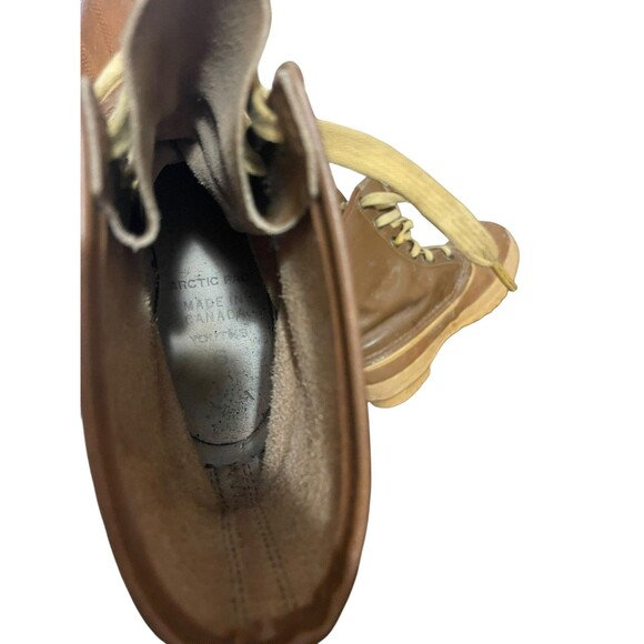 Vtg Sorel Youth Sz 6 Arctic Pac Kaufman Canada Brown Snow Duck Boots - Picture 8 of 10